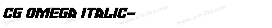 CG Omega Italic字体转换